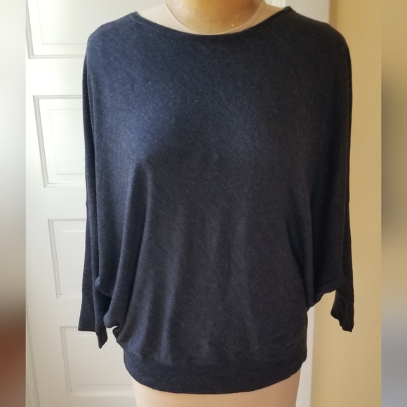 NWT Eileen Fisher Charcoal Gray Dolman Sleeve Fine Merino Sweater Size 2X - Picture 1 of 11
